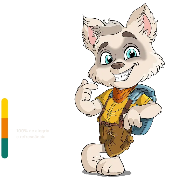 100% de alegria e refrescância