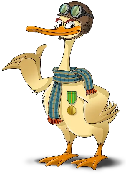 Sr. Delfine, um pato aviador